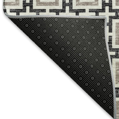 Premium Machine Washable Mayfield  Black 5' x 7'6" Rug