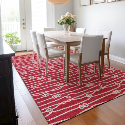 Premium Machine Washable Mayfield  Red 9' x 12' Rug