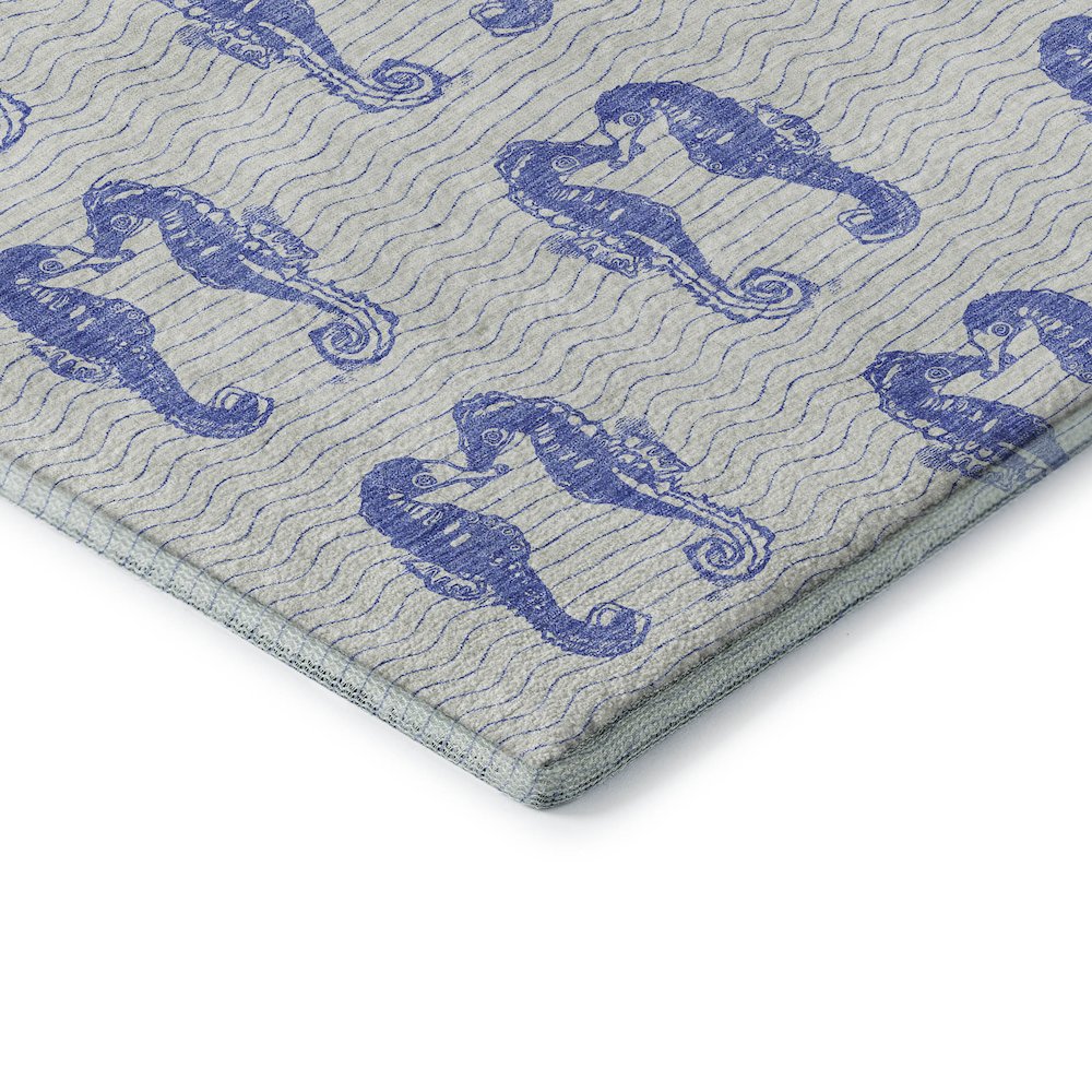 Premium Machine Washable Mayfield  Blue 5' x 7'6" Rug