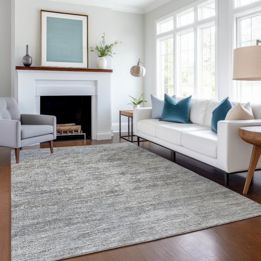 Premium Machine Washable Mayfield  Silver 9' x 12' Rug