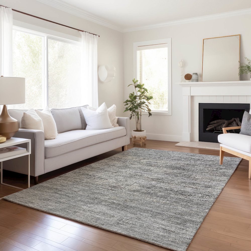 Premium Machine Washable Mayfield  Silver 9' x 12' Rug