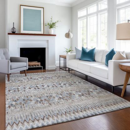 Premium Machine Washable Mayfield  Blue 9' x 12' Rug