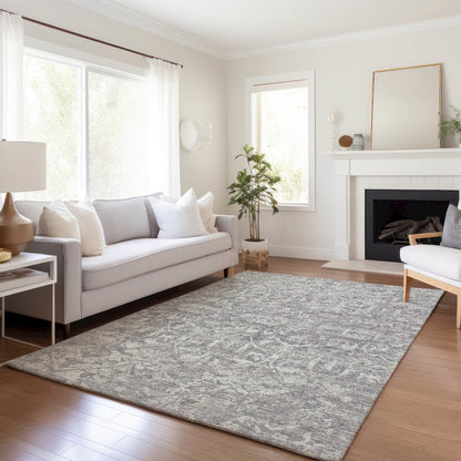 Premium Machine Washable Mayfield  Gray 9' x 12' Rug