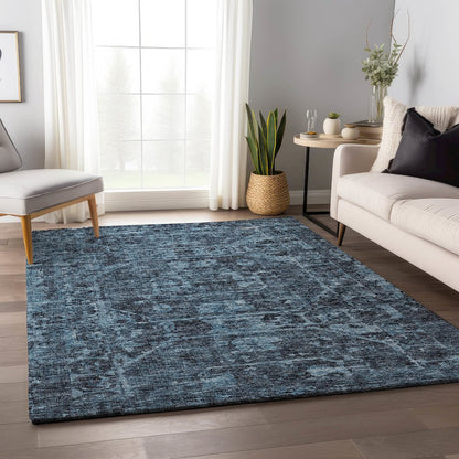 Premium Machine Washable Mayfield  Navy 9' x 12' Rug
