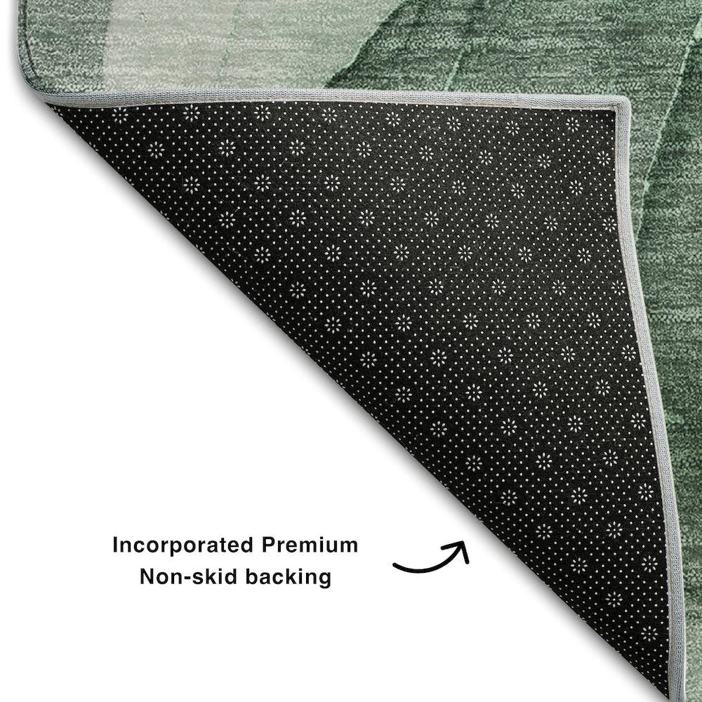 Premium Machine Washable Mayfield  Green 5' x 7'6" Rug