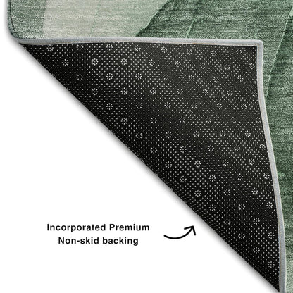 Premium Machine Washable Mayfield  Green 5' x 7'6" Rug