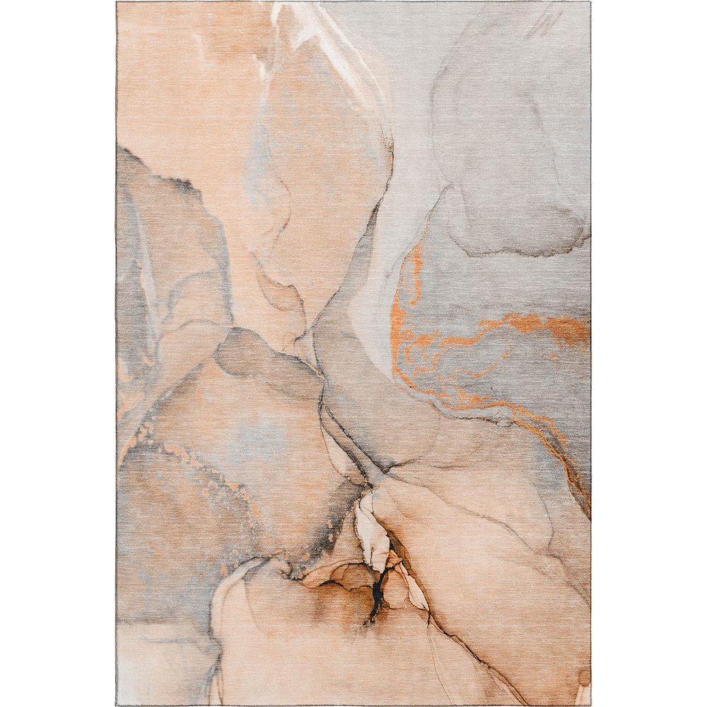 Premium Machine Washable Mayfield  Orange 9' x 12' Rug