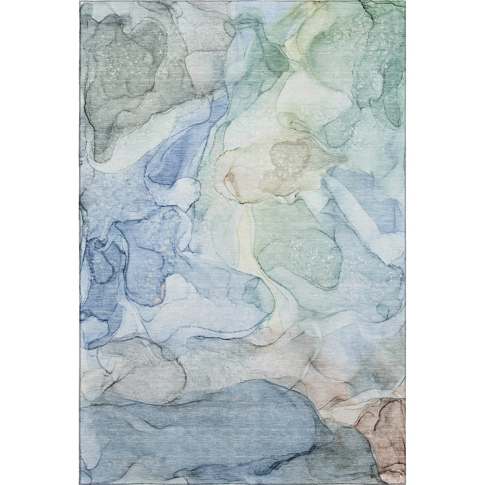 Premium Machine Washable Mayfield  Blue 9' x 12' Rug