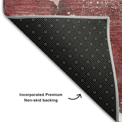 Premium Machine Washable Mayfield  Merlot 5' x 7'6" Rug