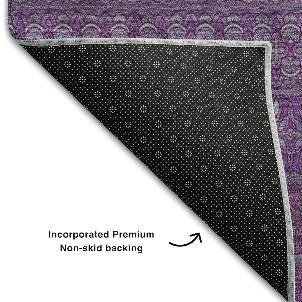 Premium Machine Washable Mayfield  Eggplant 5' x 7'6" Rug