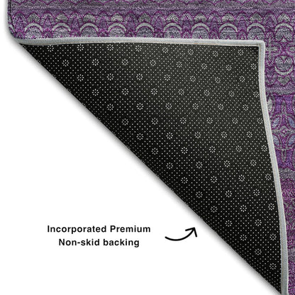 Premium Machine Washable Mayfield  Eggplant 5' x 7'6" Rug