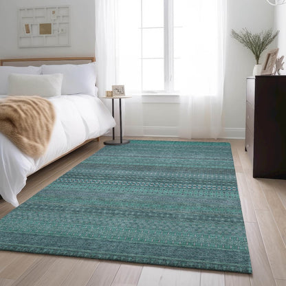 Premium Machine Washable Mayfield  Turquoise 9' x 12' Rug