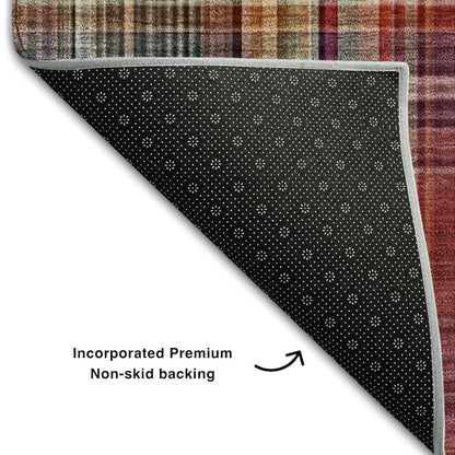Premium Machine Washable Mayfield  Red 5' x 7'6" Rug