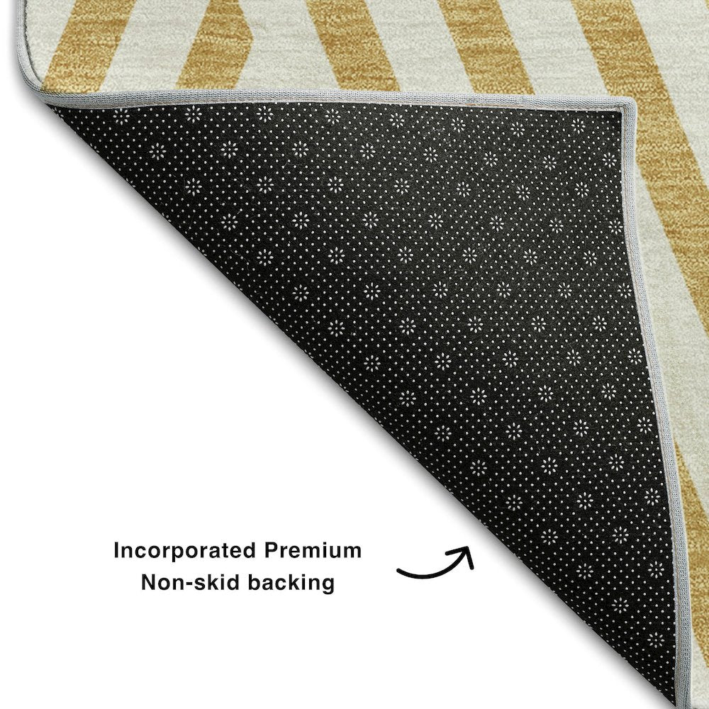 Premium Machine Washable Mayfield  Gold 5' x 7'6" Rug
