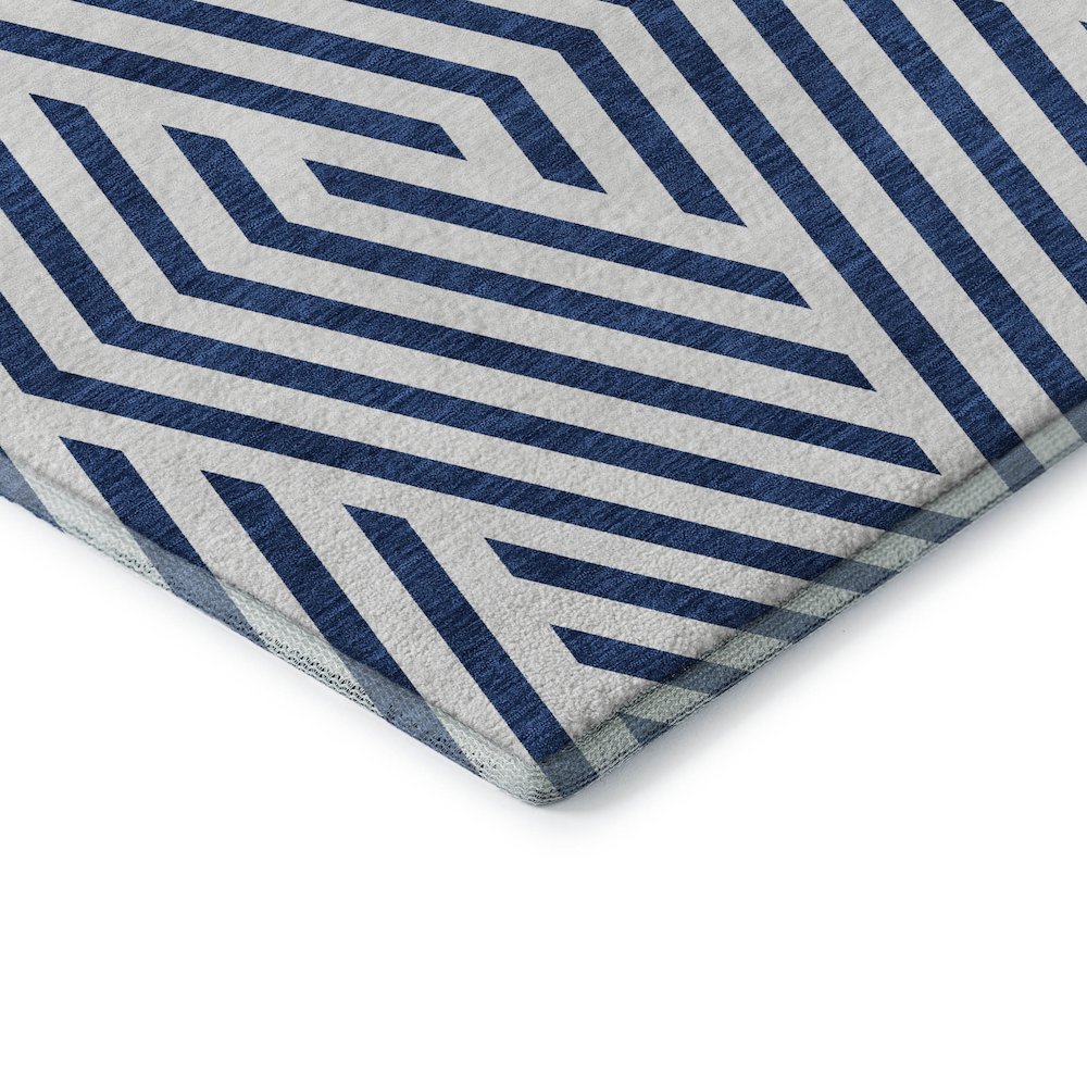 Premium Machine Washable Mayfield  Navy 5' x 7'6" Rug