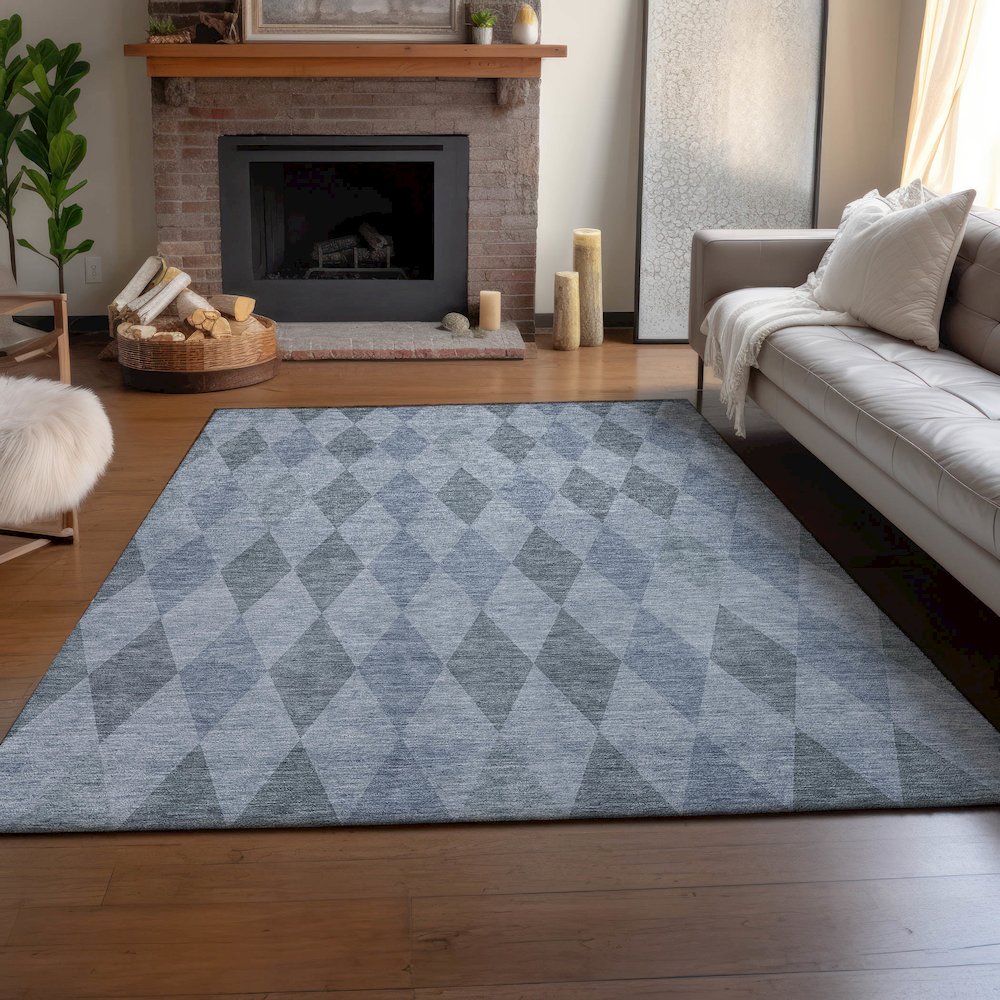 Premium Machine Washable Mayfield  Denim 9' x 12' Rug