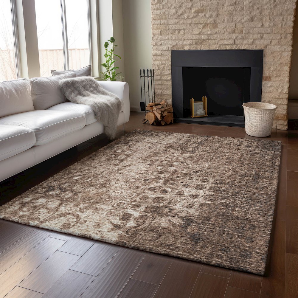 Premium Machine Washable Mayfield  Chocolate 9' x 12' Rug