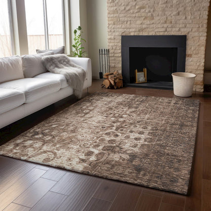 Premium Machine Washable Mayfield  Chocolate 9' x 12' Rug