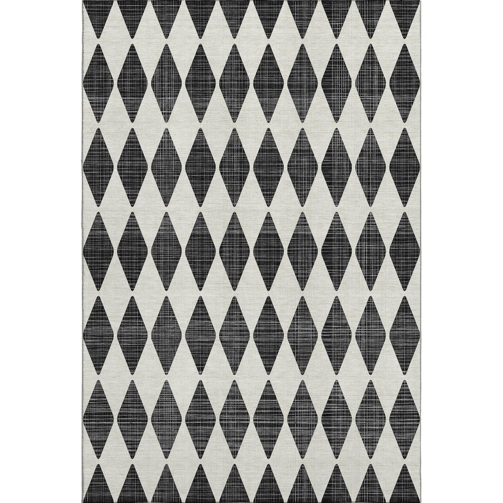 Premium Machine Washable Mayfield  Black 9' x 12' Rug