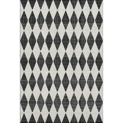Premium Machine Washable Mayfield  Black 9' x 12' Rug