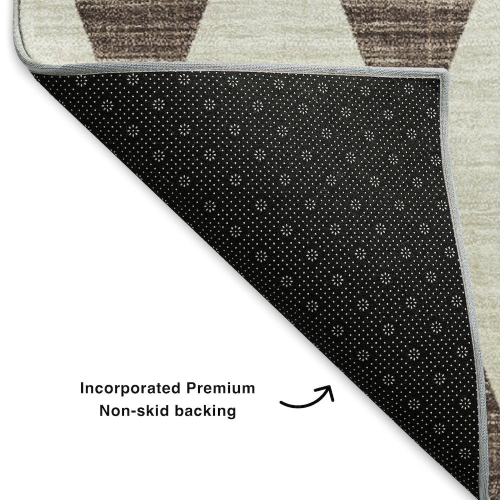 Premium Machine Washable Mayfield  Brown 5' x 7'6" Rug