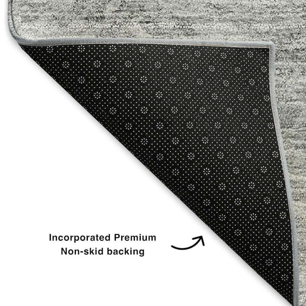 Premium Machine Washable Mayfield  Silver 5' x 7'6" Rug