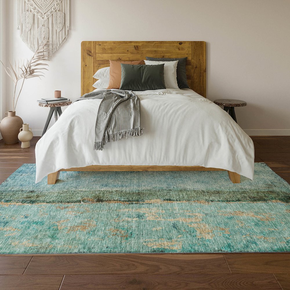 Premium Machine Washable Mayfield  Blue 9' x 12' Rug