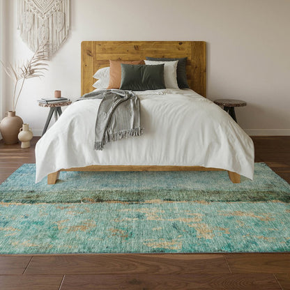 Premium Machine Washable Mayfield  Blue 9' x 12' Rug