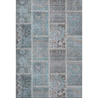 Premium Machine Washable Mayfield  Teal 9' x 12' Rug