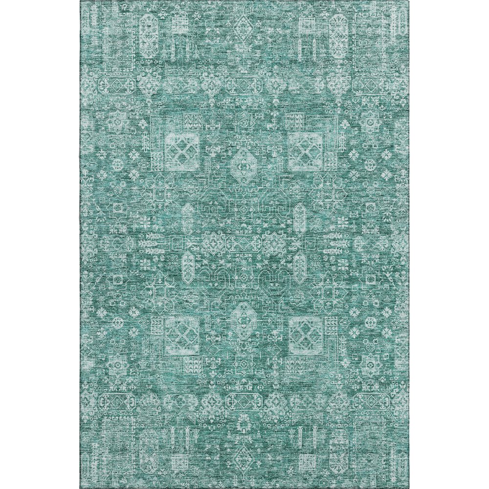 Premium Machine Washable Mayfield  Teal 9' x 12' Rug