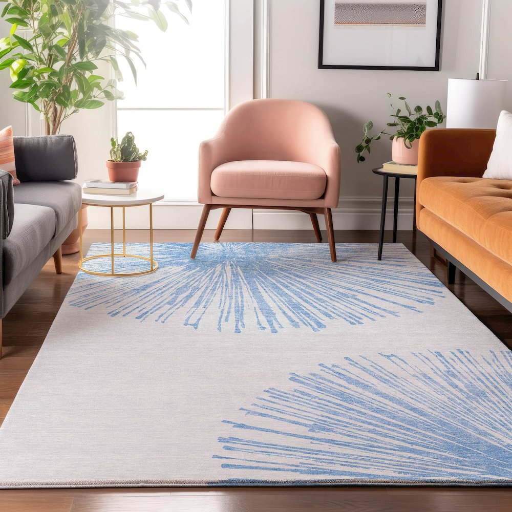 Premium Machine Washable Mayfield  Denim 9' x 12' Rug