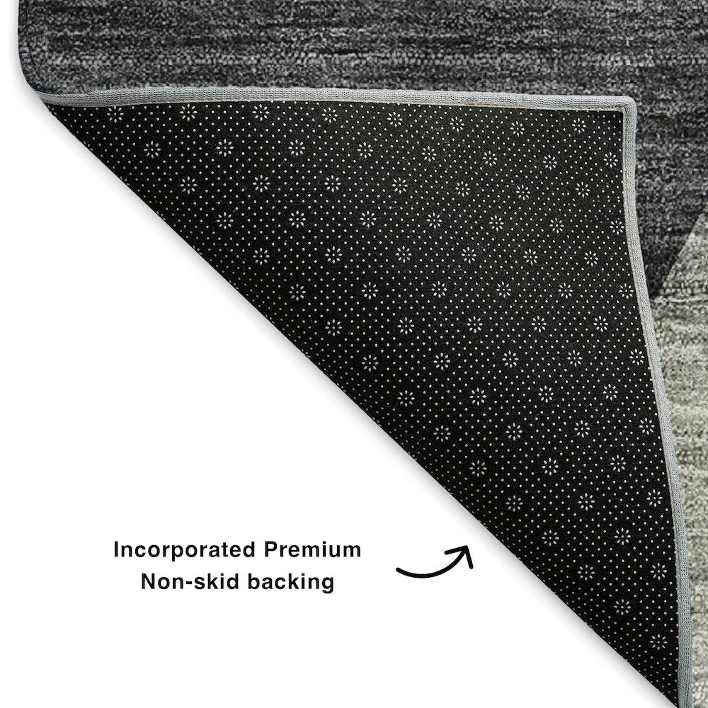 Premium Machine Washable Mayfield  Charcoal 5' x 7'6" Rug