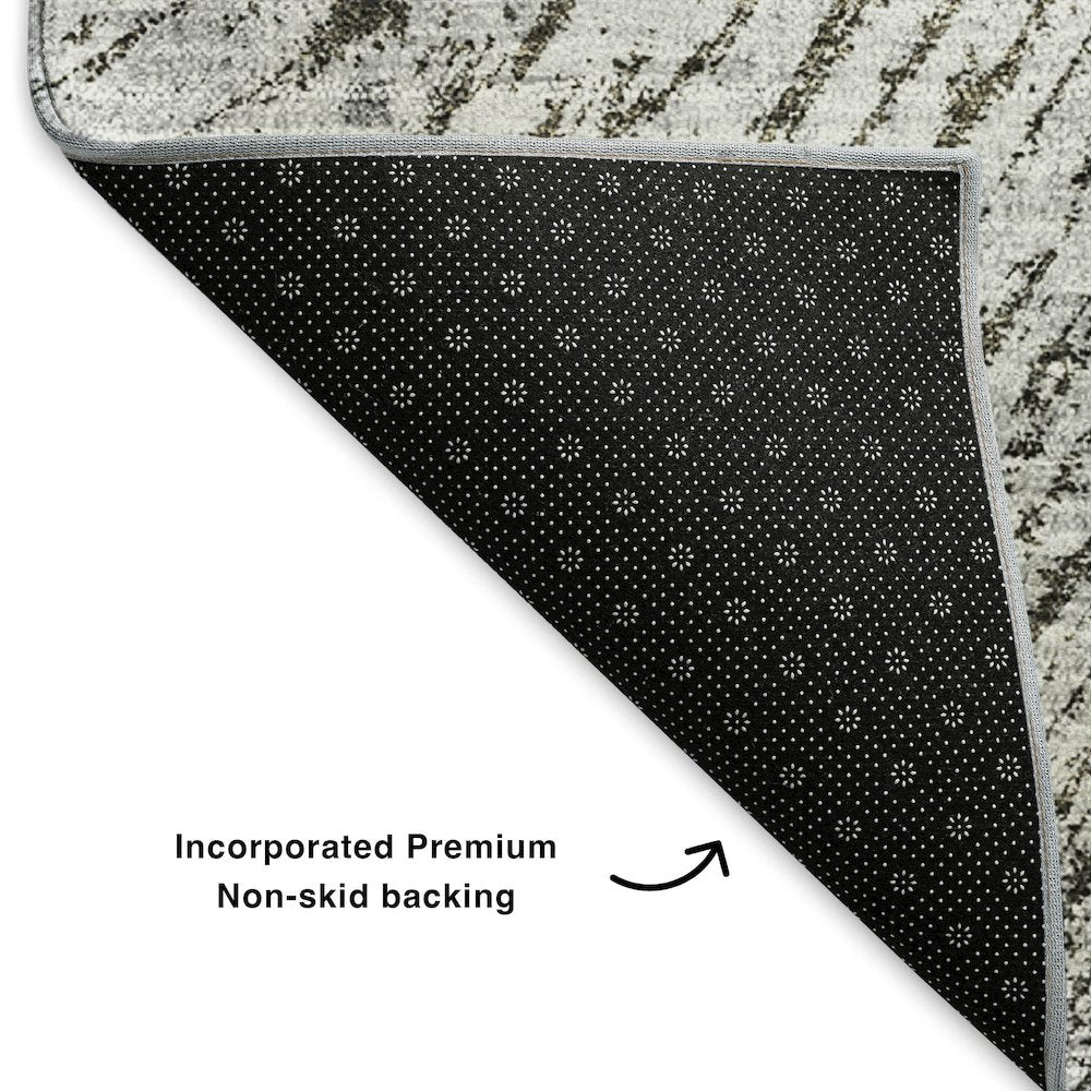 Premium Machine Washable Mayfield  Gray 5' x 7'6" Rug