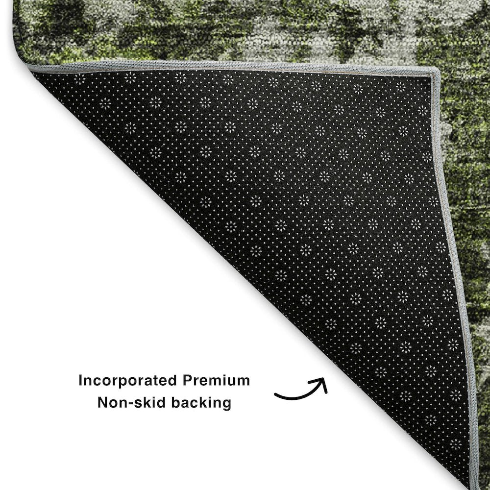 Premium Machine Washable Mayfield  Green 5' x 7'6" Rug