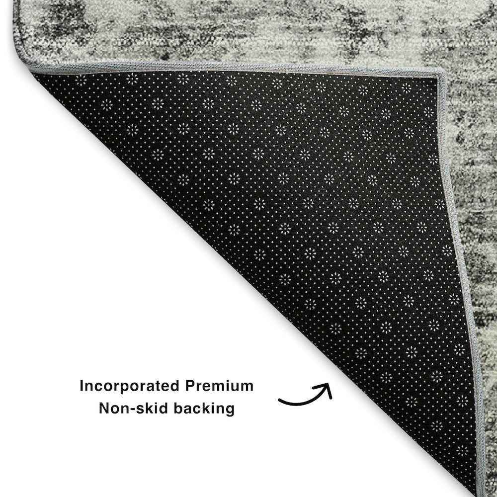 Premium Machine Washable Mayfield  Silver 5' x 7'6" Rug