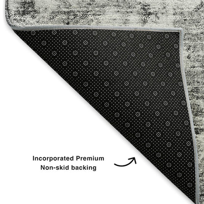 Premium Machine Washable Mayfield  Silver 5' x 7'6" Rug