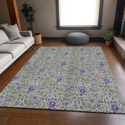 Premium Machine Washable Mayfield AMF660 Olive 9' x 12' Rug