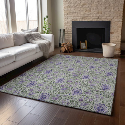 Premium Machine Washable Mayfield AMF660 Olive 9' x 12' Rug