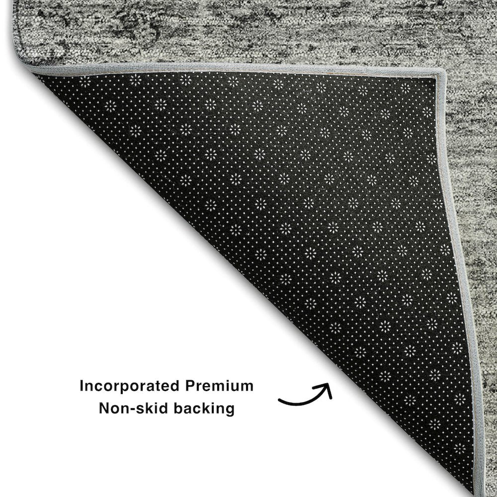 Premium Machine Washable Mayfield AMF675 Gray 5' x 7'6" Rug