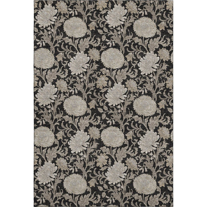 Premium Machine Washable Mayfield AMF677 Black 9' x 12' Rug
