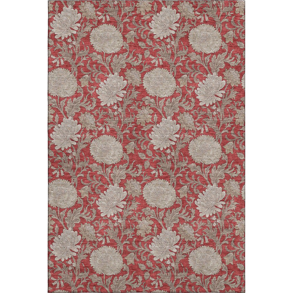 Premium Machine Washable Mayfield AMF677 Red 9' x 12' Rug