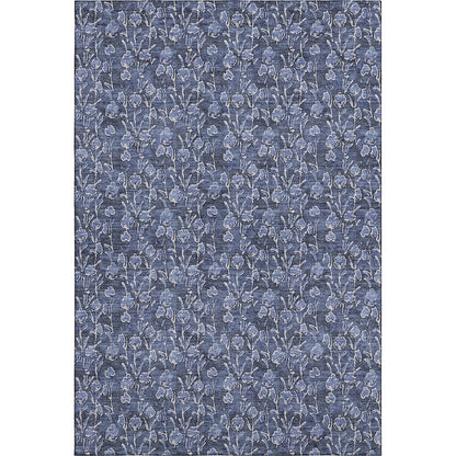 Premium Machine Washable Mayfield AMF692 Navy 9' x 12' Rug