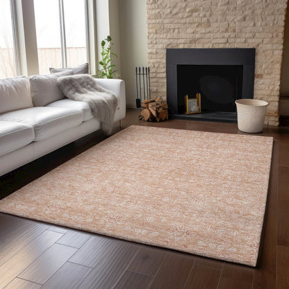 Premium Machine Washable Mayfield AMF703 Coral 9' x 12' Rug