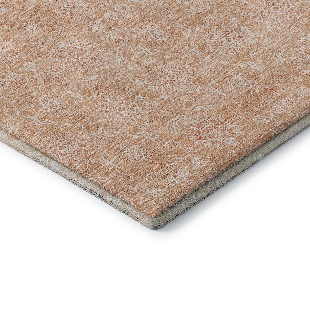 Premium Machine Washable Mayfield AMF703 Peach 5' x 7'6" Rug