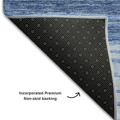 Premium Machine Washable Mayfield AMF735 Blue 5' x 7'6" Rug