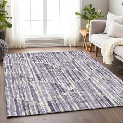 Premium Machine Washable Mayfield AMF739 Purple 9' x 12' Rug