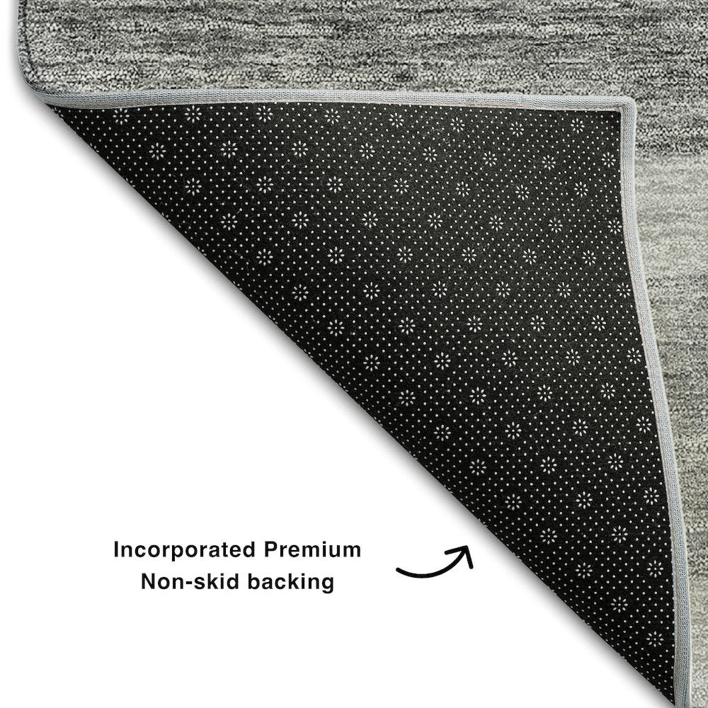 Premium Machine Washable Mayfield AMF740 Silver 5' x 7'6" Rug