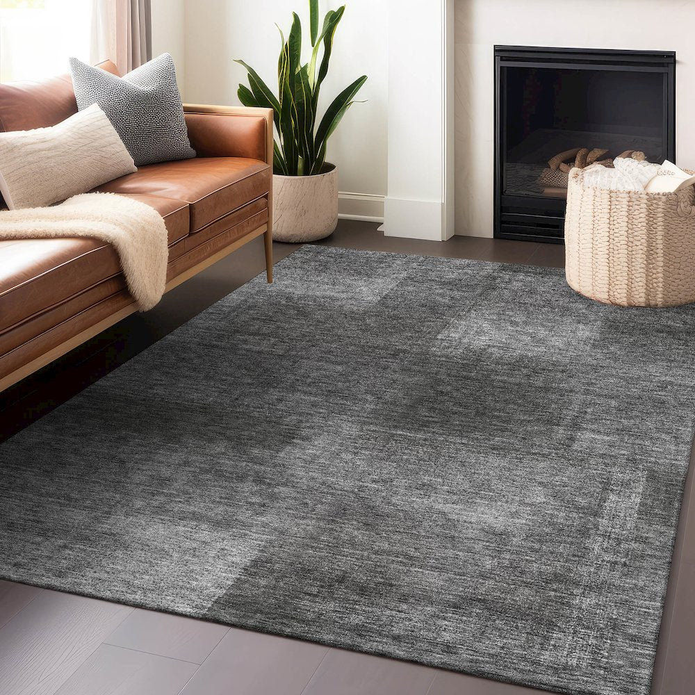 Premium Machine Washable Mayfield AMF742 Gray 9' x 12' Rug