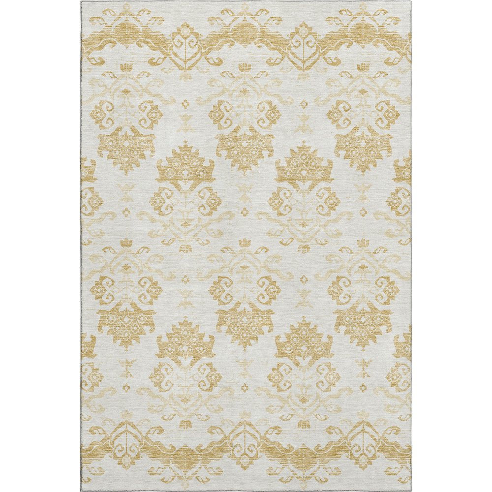 Premium Machine Washable Mayfield AMF759 Gold 9' x 12' Rug