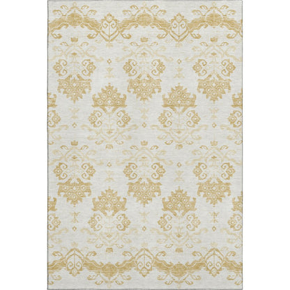 Premium Machine Washable Mayfield AMF759 Gold 9' x 12' Rug